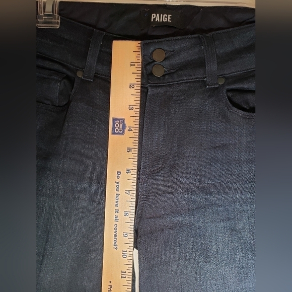 Paige Hidden Hills Boot Dark Washed Blue Jeans Sz 29 - Picture 13 of 15